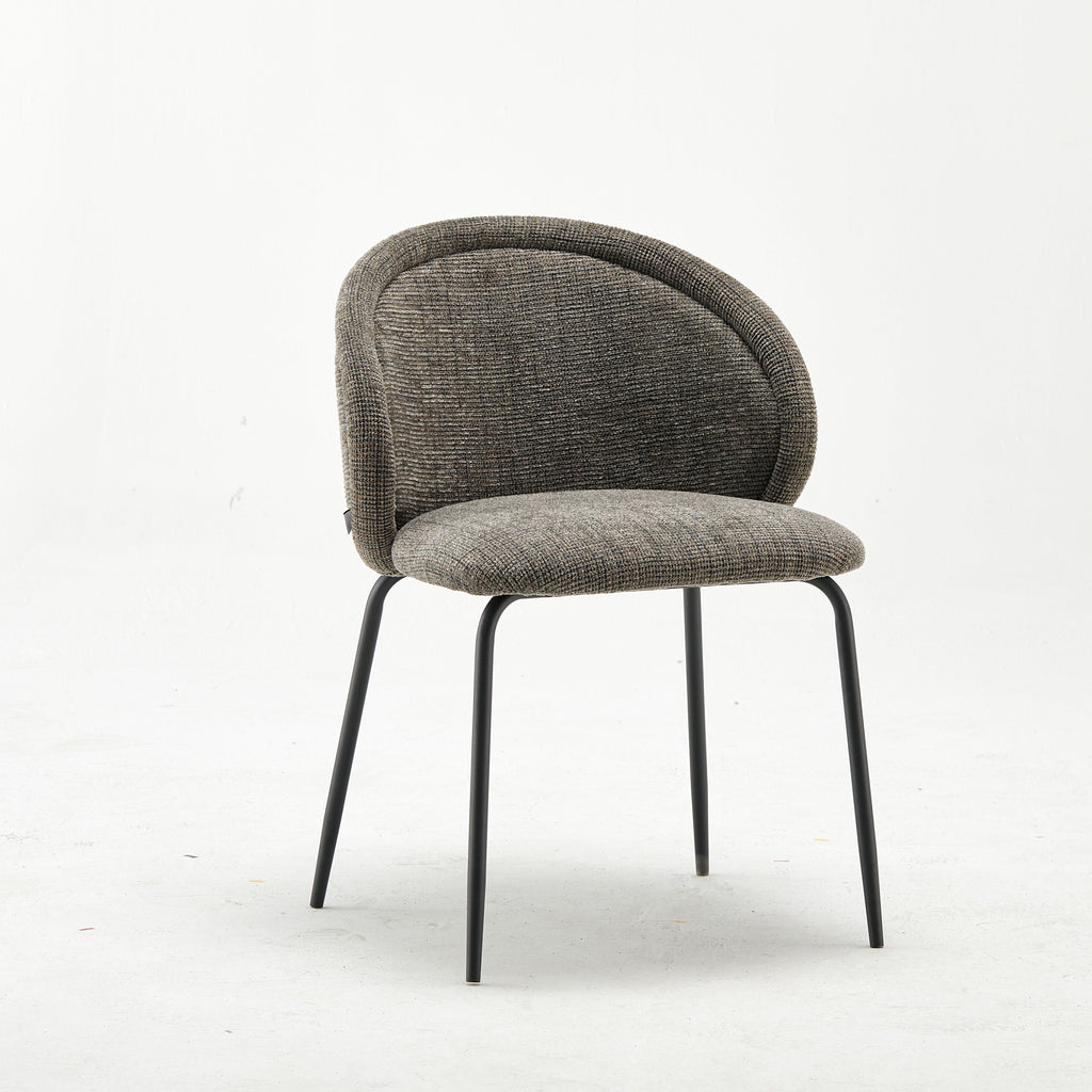 Modern Upholstered Judith Dark Fabric Dining Chair