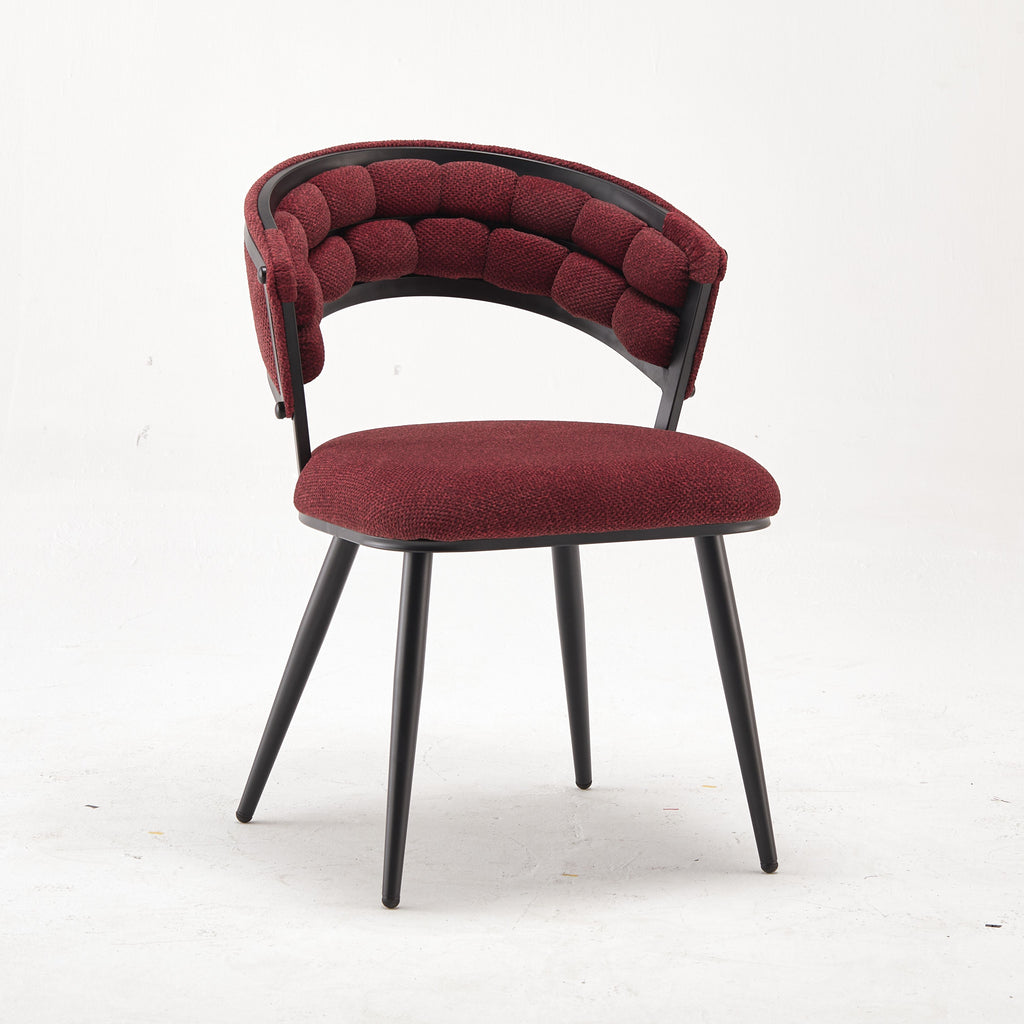 Modern Upholstered Mars Red Accent Chair