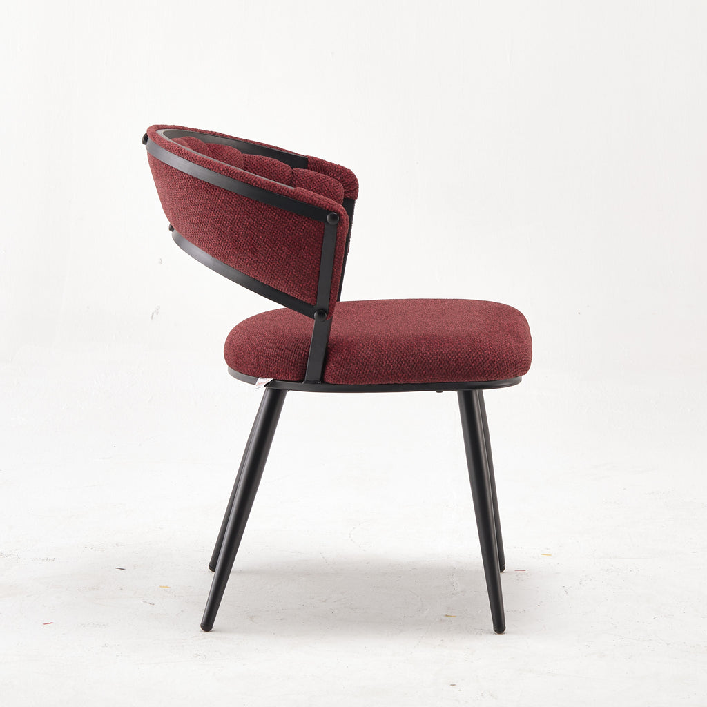 Modern Upholstered Mars Red Accent Chair