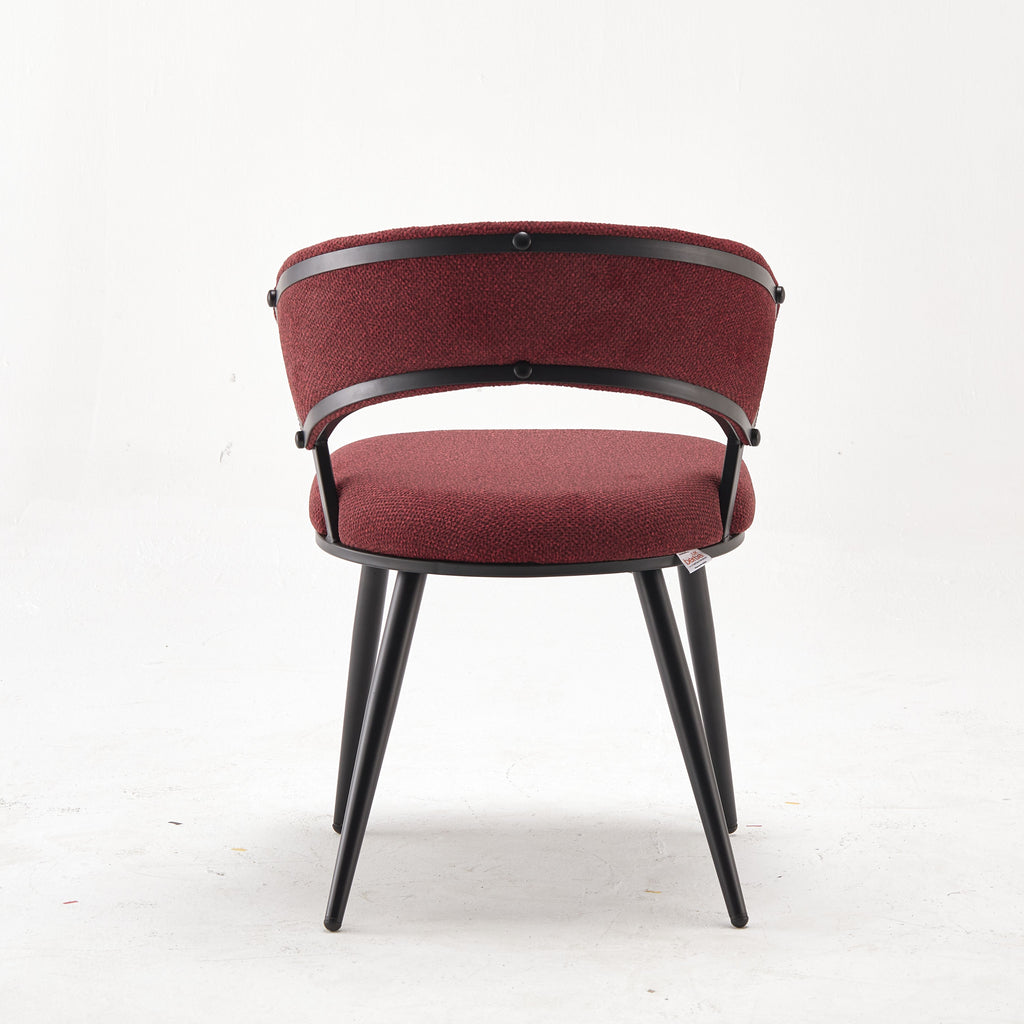 Modern Upholstered Mars Red Accent Chair