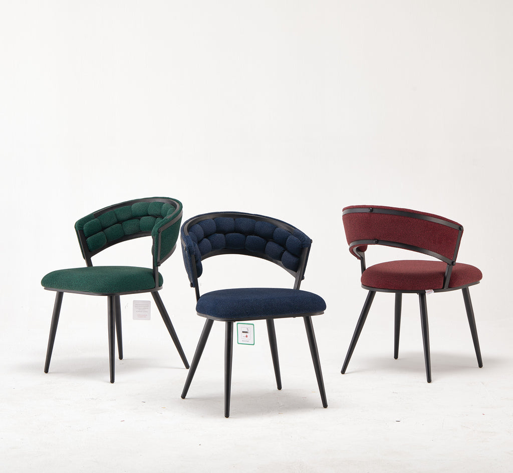 Modern Upholstered Mars Red Accent Chair