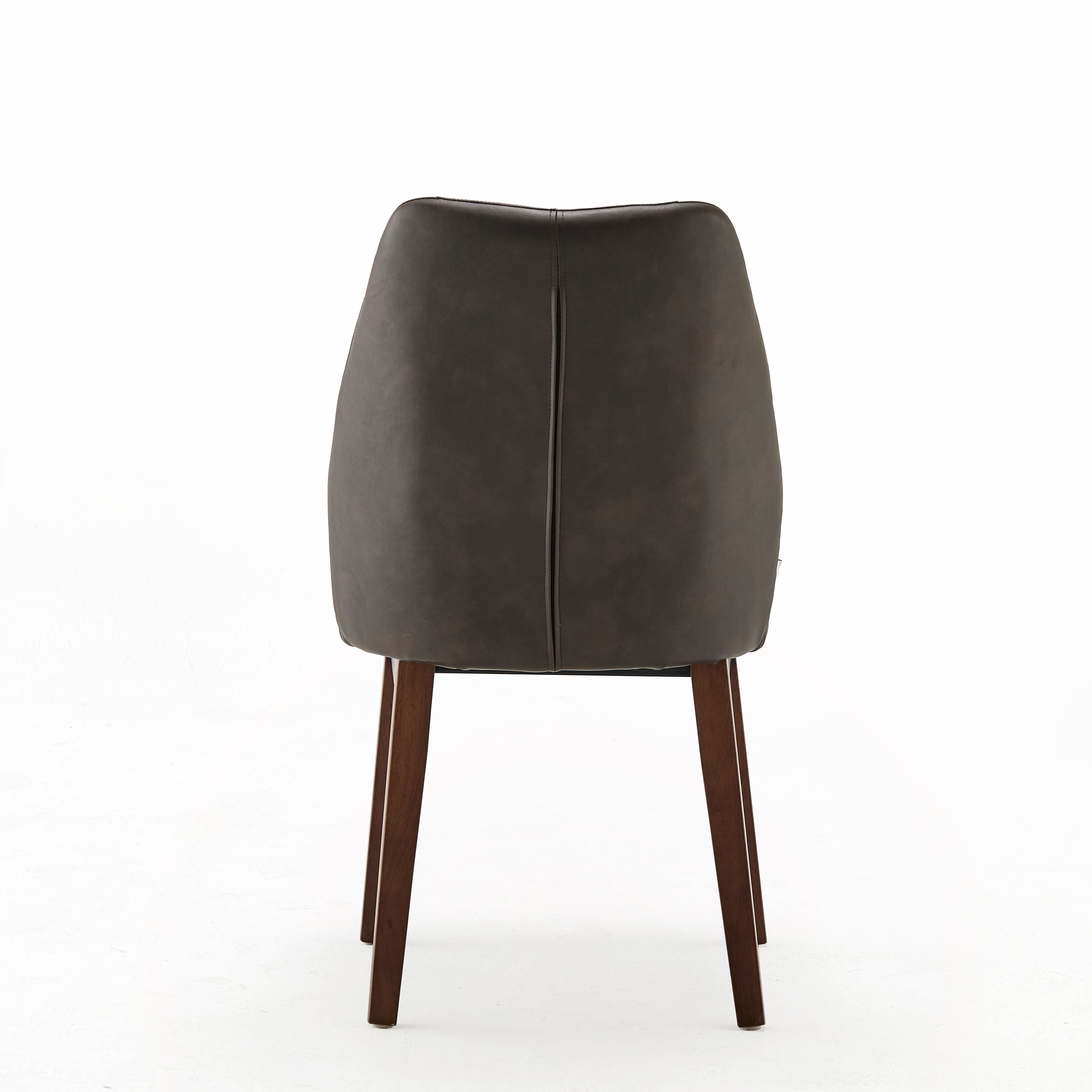 Modern Upholstered Prima Brown Faux Leather Chair