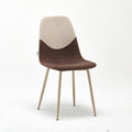 Modern Upholstered Sally Brown Dual-Tone Accent Chair
