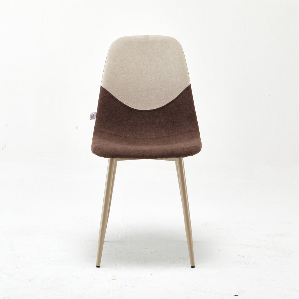 Modern Upholstered Sally Brown Dual-Tone Accent Chair