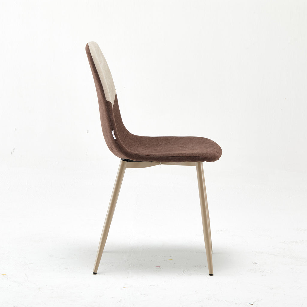 Modern Upholstered Sally Brown Dual-Tone Accent Chair