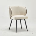 Modern Minimalist Upholstered Sevilla Beige Fabric Dining Chair