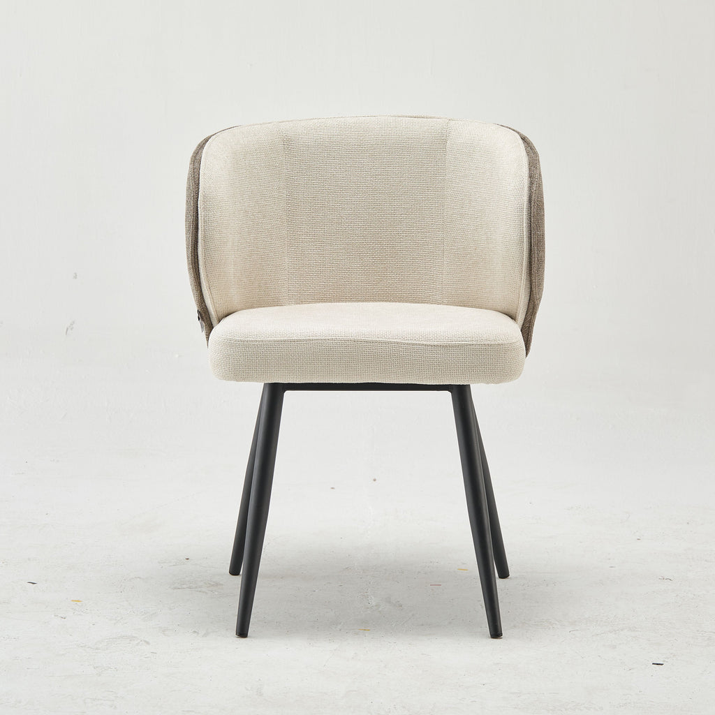 Modern Minimalist Upholstered Sevilla Beige Fabric Dining Chair