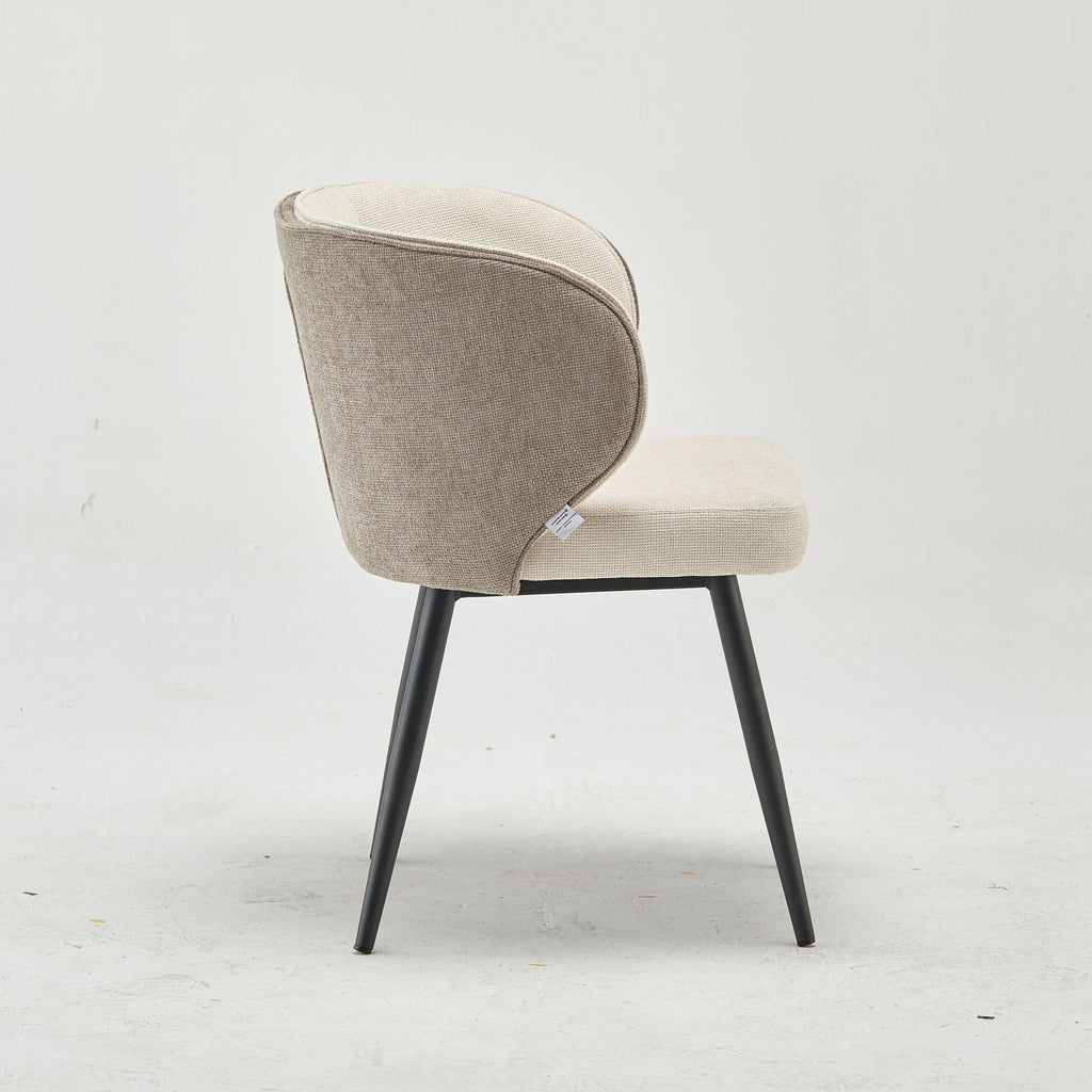 Modern Minimalist Upholstered Sevilla Beige Fabric Dining Chair