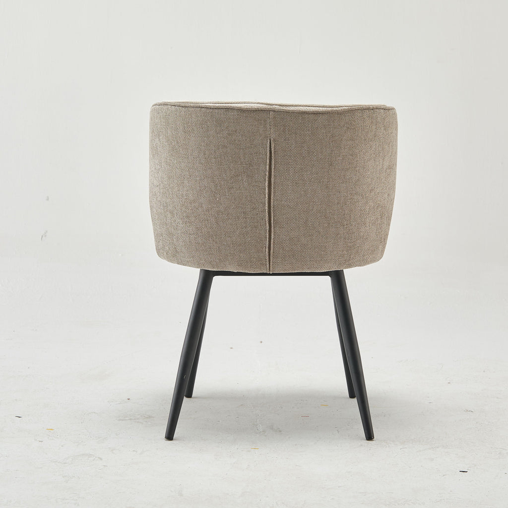 Modern Minimalist Upholstered Sevilla Beige Fabric Dining Chair