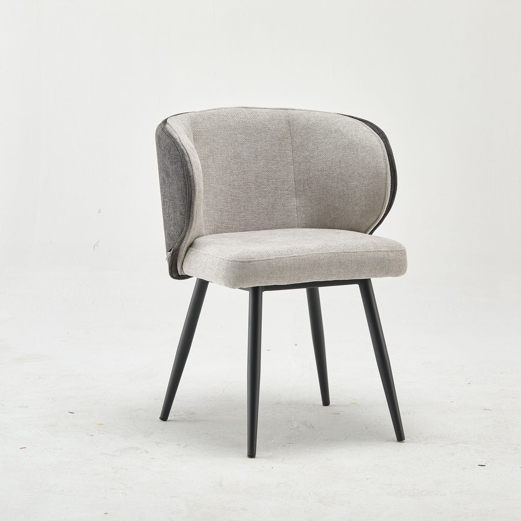 Modern Upholstered Sevilla Grey Fabric Dining Chair