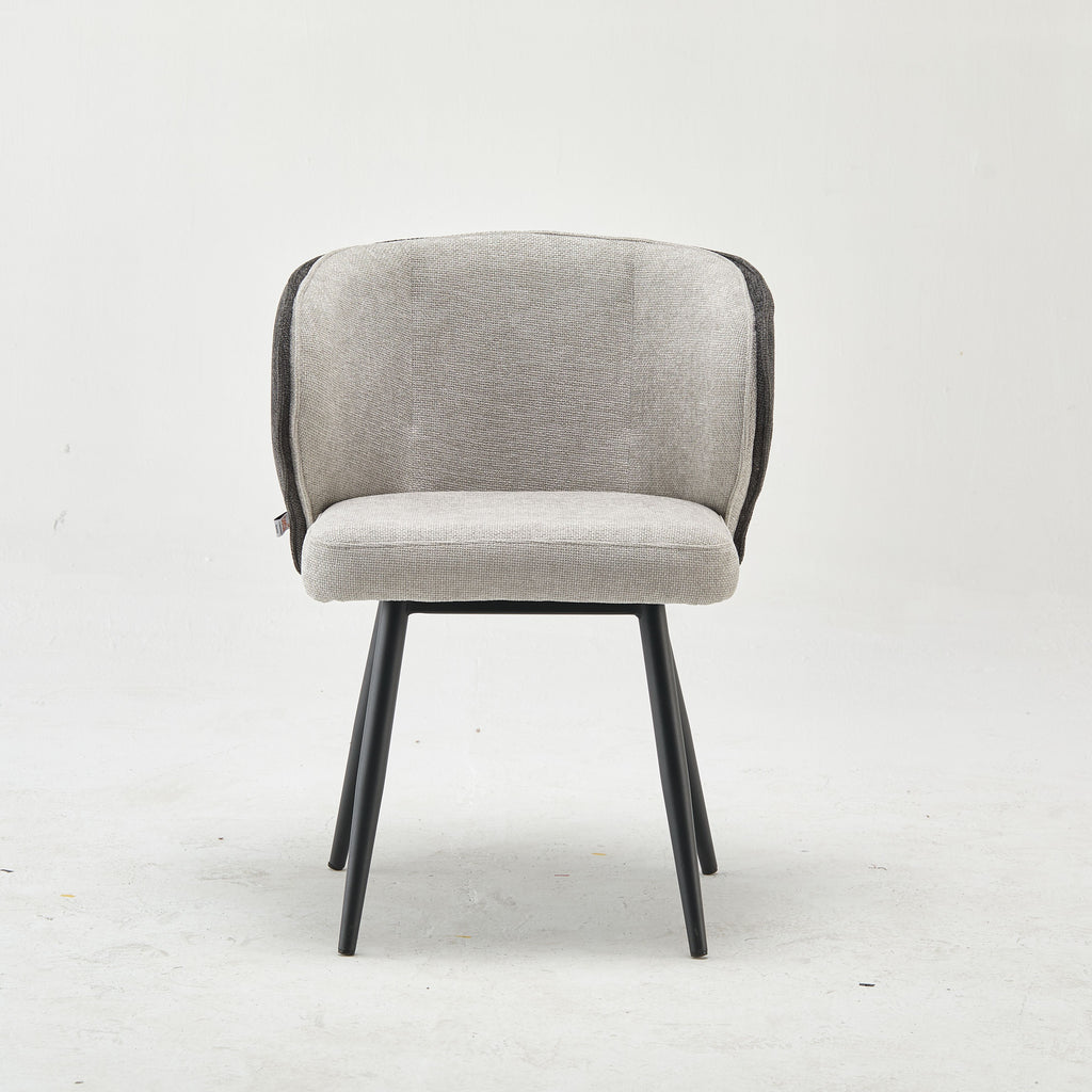 Modern Upholstered Sevilla Grey Fabric Dining Chair