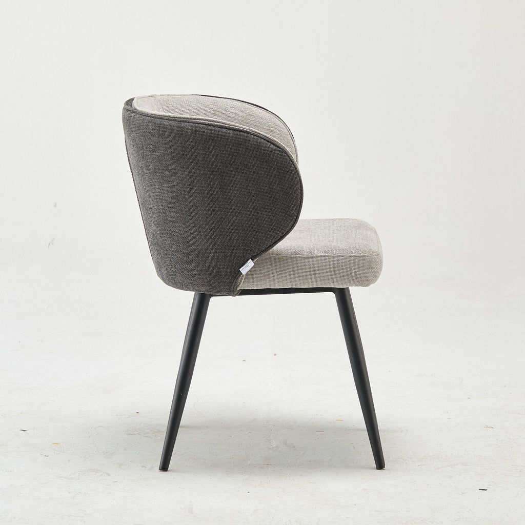 Modern Upholstered Sevilla Grey Fabric Dining Chair