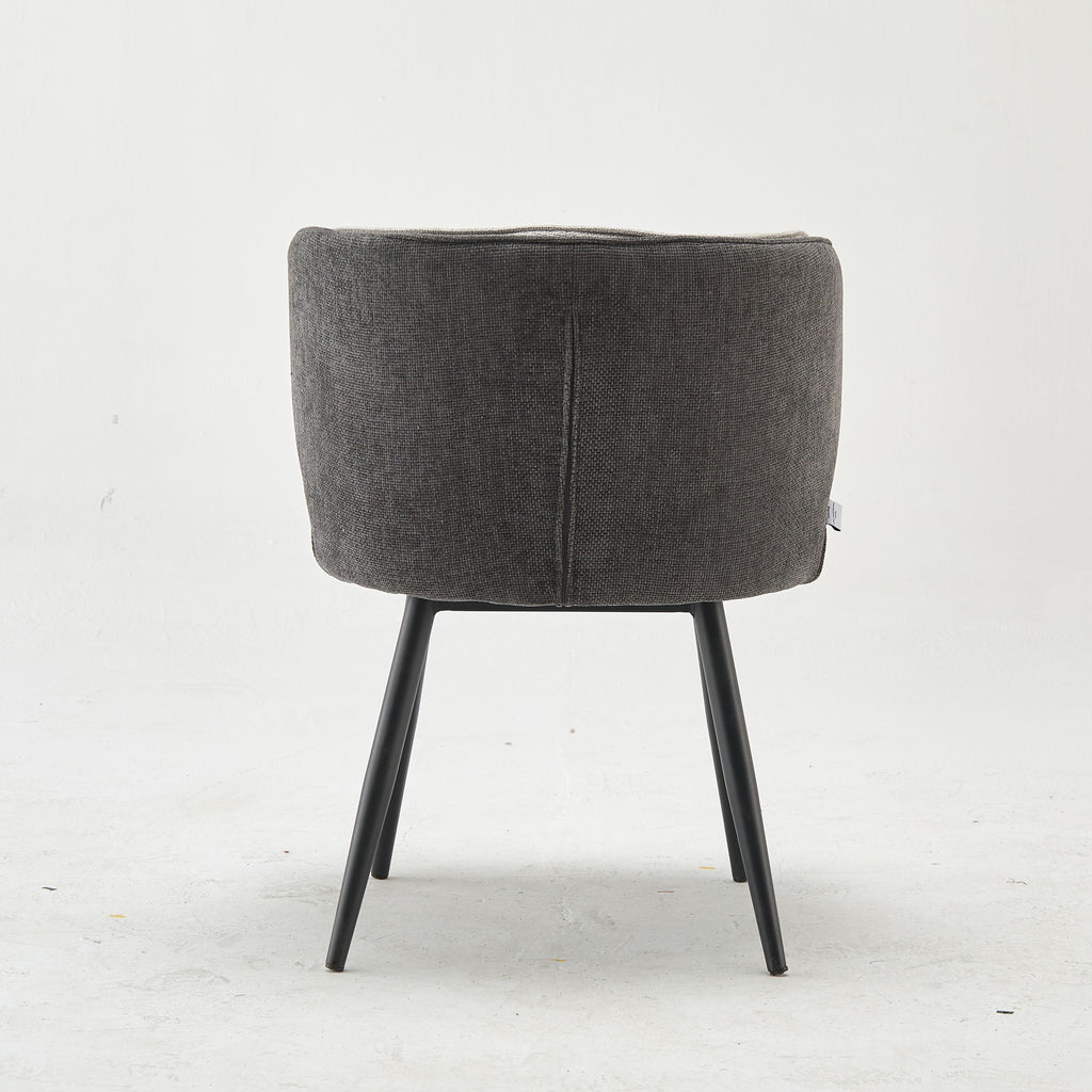 Modern Upholstered Sevilla Grey Fabric Dining Chair