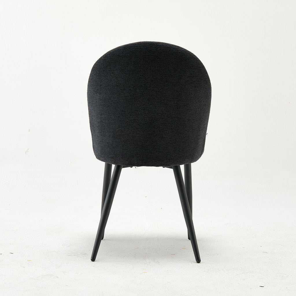 Modern Upholstered Sheila Black Fabric Accent Chair