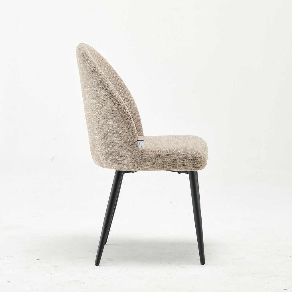 Modern Upholstered Sheila Beige Fabric Accent Chair