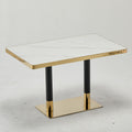 Modern Luxury 120x70 White Marble Look Table