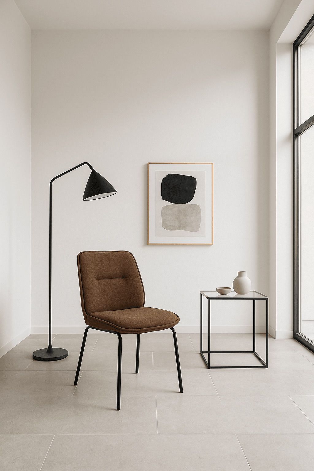 Modern Owen Brown Upholstered Dining Chair