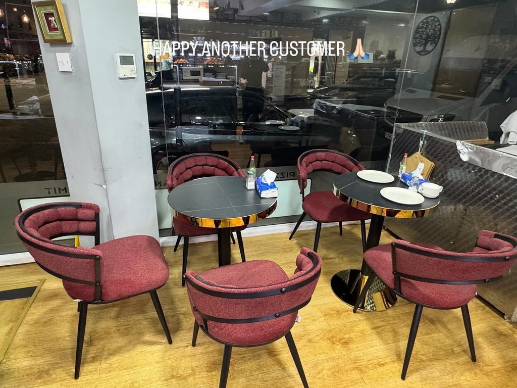 Modern Upholstered Mars Red Accent Chair