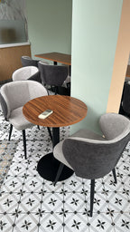 Modern Upholstered Sevilla Grey Fabric Dining Chair