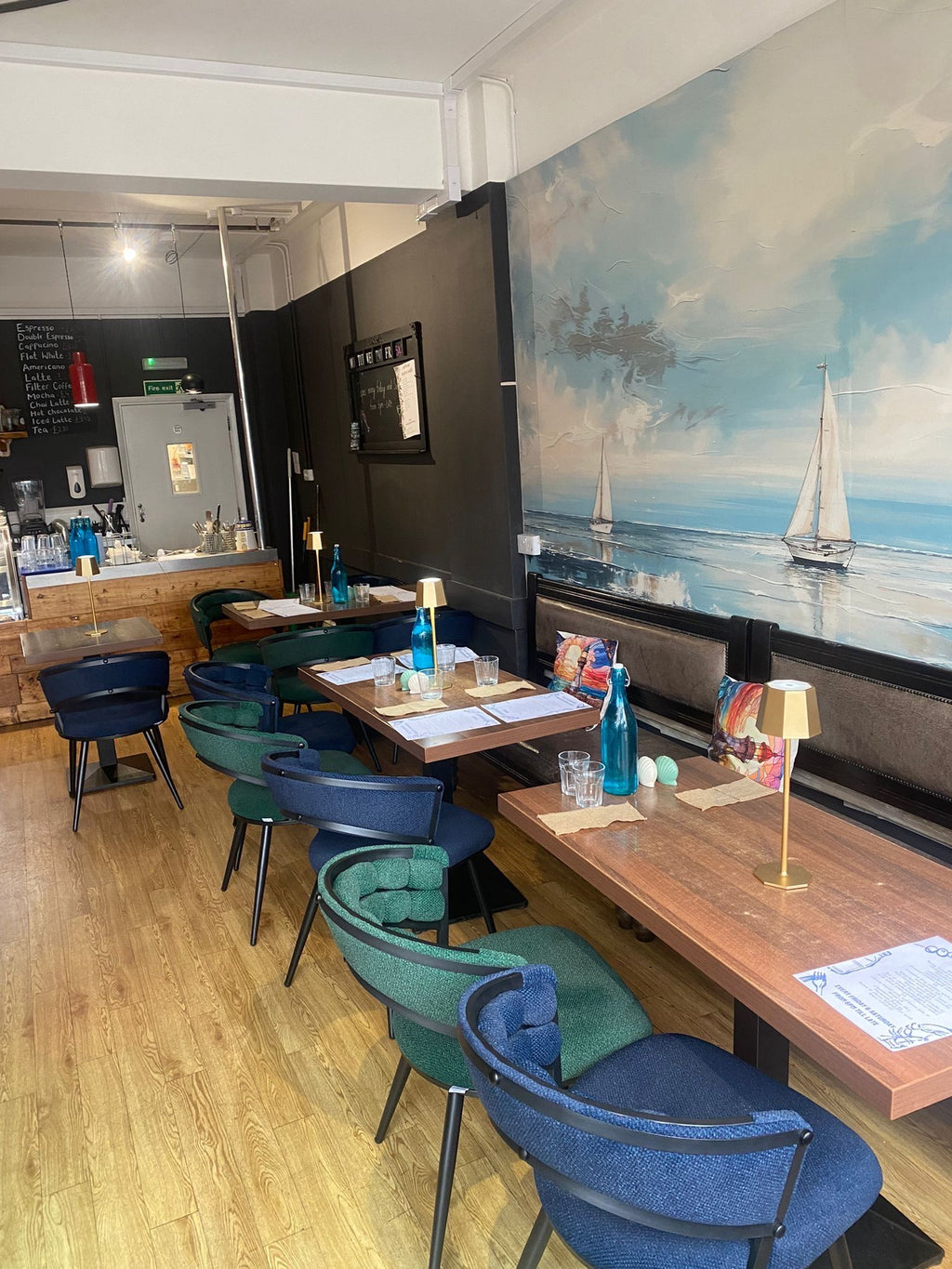 Modern Upholstered Mars Blue Accent Chair