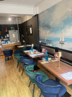 Modern Upholstered Mars Blue Accent Chair