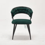 Modern Upholstered Mars Green Quilted Accent Chair