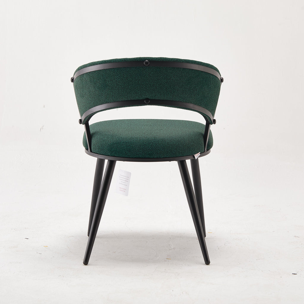 Modern Upholstered Mars Green Quilted Accent Chair