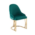Sultan Emerald Green Tufted Velvet Dining Chair