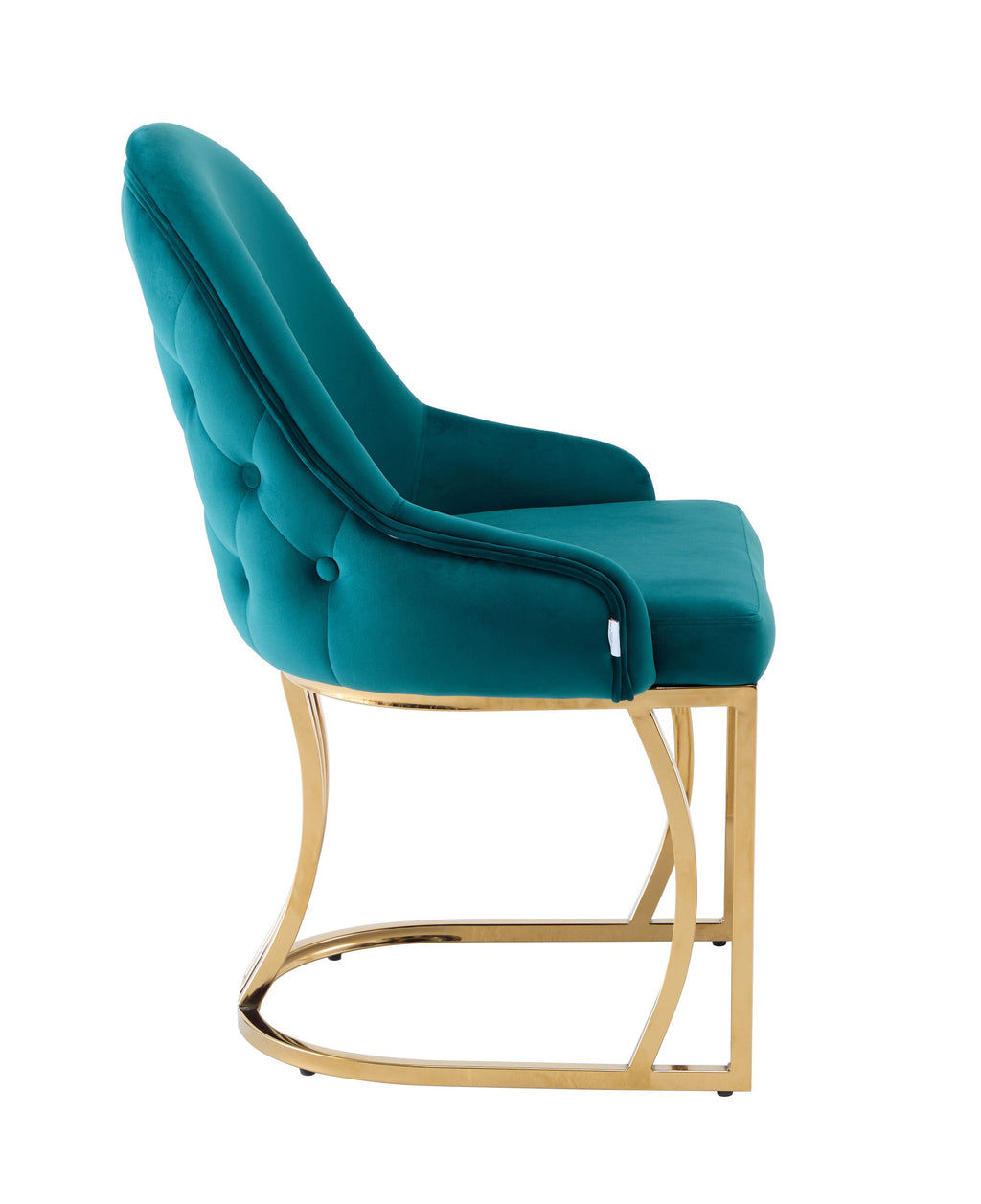 Sultan Teal Velvet Dining Chair Emerald Upholstered