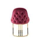Sultan Burgundy Velvet Dining Chair for Modern Dining Room