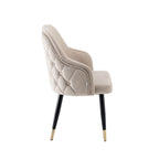 Modern Upholstered Beige Coco Accent Chair
