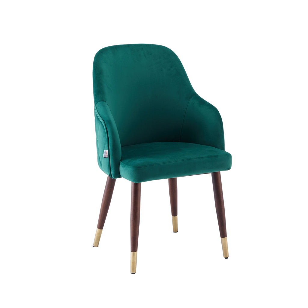 Emerald Green Coco Accent Chair with Tufted Upholstery