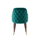 Emerald Green Coco Accent Chair with Tufted Upholstery