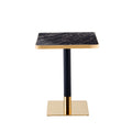 Luxury Modern 60×60 Black & Gold Marble Look Side Table