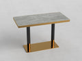 Modern Marble-Style 120x70 Square Gray Table