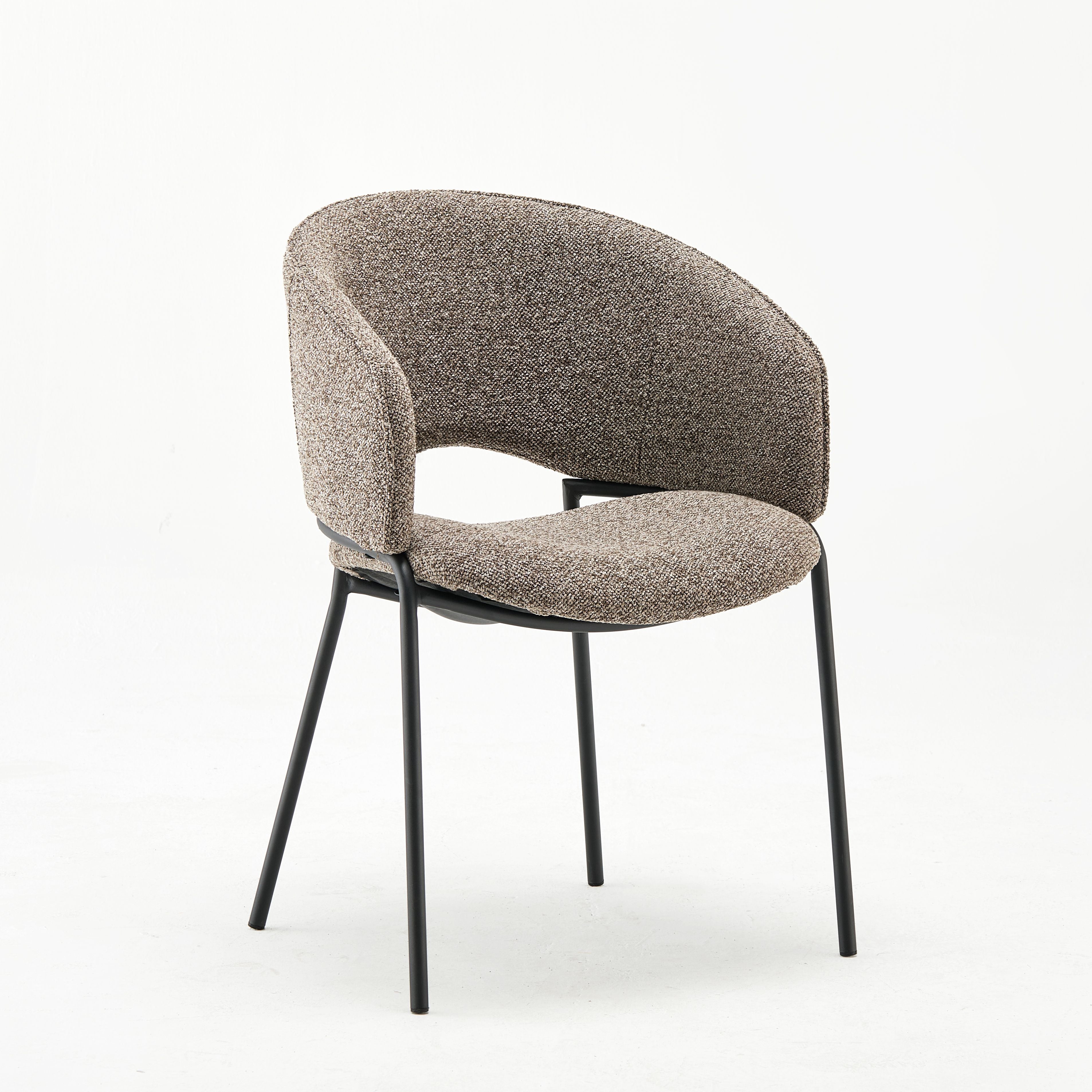 Modern Upholstered Gino Brown Chair