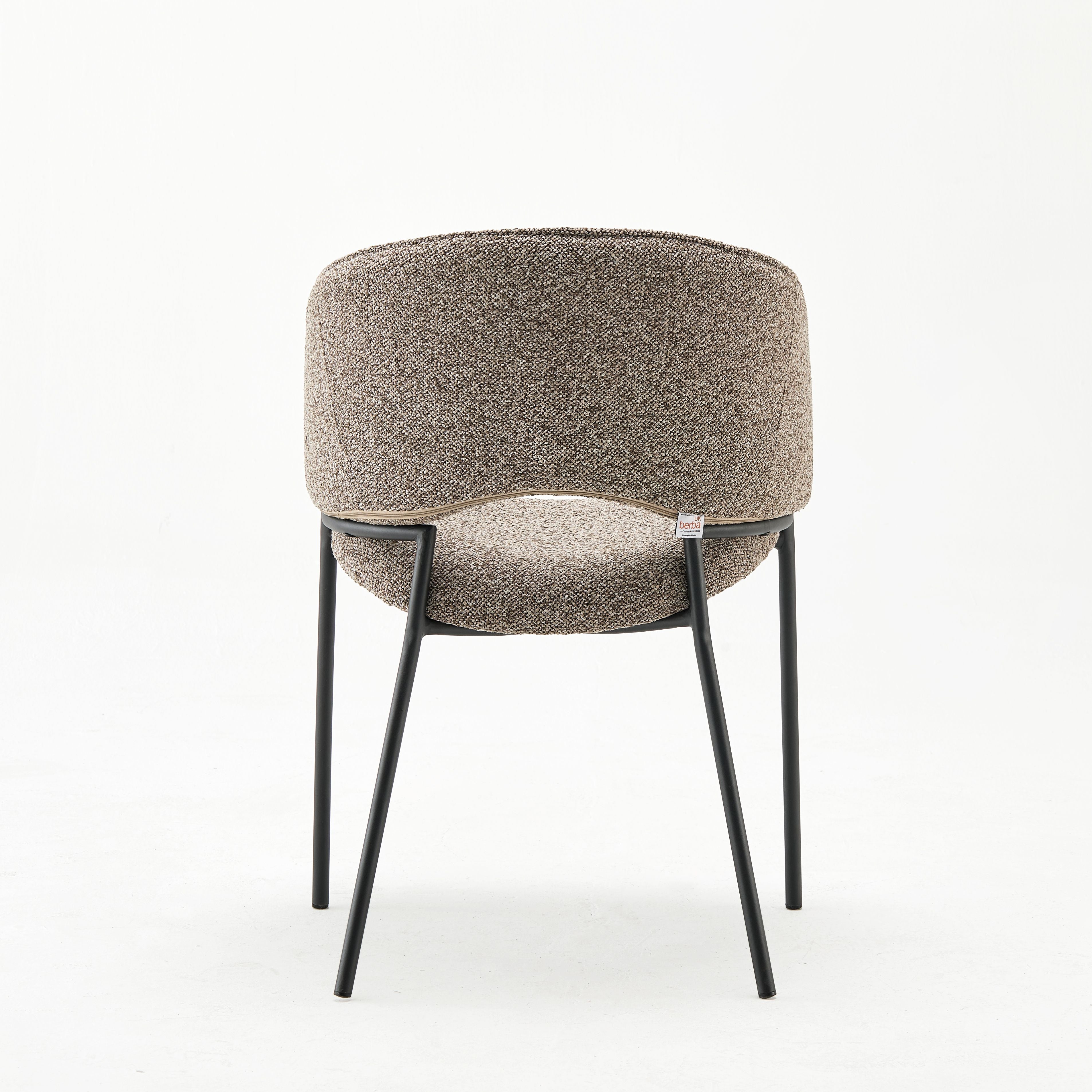 Modern Upholstered Gino Brown Chair