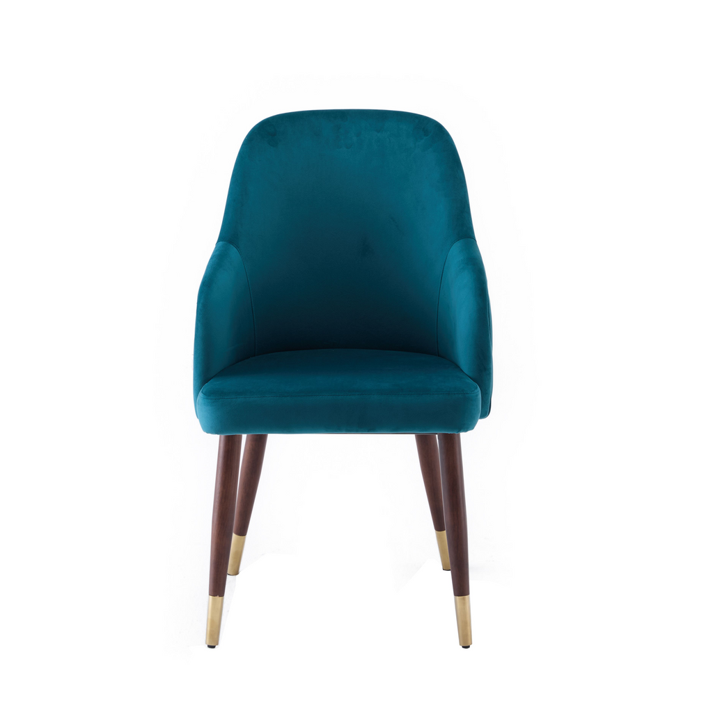 Teal Coco Accent Chair with Quilted Upholstery
